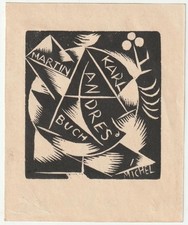 KARL MICHEL: Exlibris für Karl Martin Andres, 1923