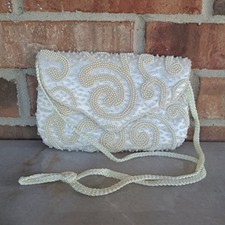 Vintage La Regale LTD Handmade Silk Lined Beaded Evening Clutch Purse