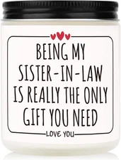 Funny Sister in Law Gifts, Candle Gifts for Sister in Law on Christmas, Birthday