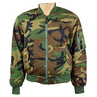 US Pilotenjacke MA1 MA-1 USAF Jacke Bomberjacke woodland  Alpha Trading Corp.
