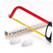 24-Inch Adjustable Towel Bar Replacement Rod   Easy to Cut  Fit, Spring White