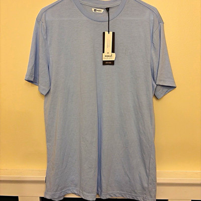 RUDIS Hex T-Shirt Men s M Blue Solid Logo Short Sleeve Crew Neck