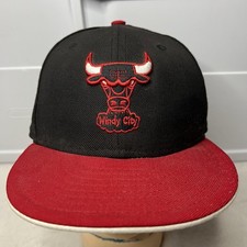 Chicago Bulls New Era 9Fifty Snapback Wool Hat Cap NBA Black Red Youth