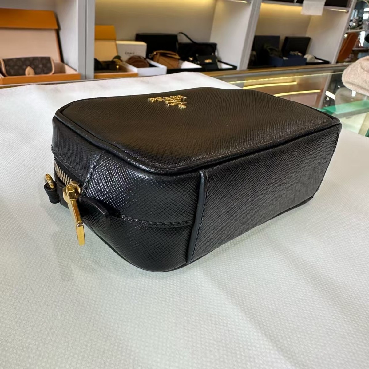 Authentic PRADA Camera Bag shoulder crossbody mini Saffiano
