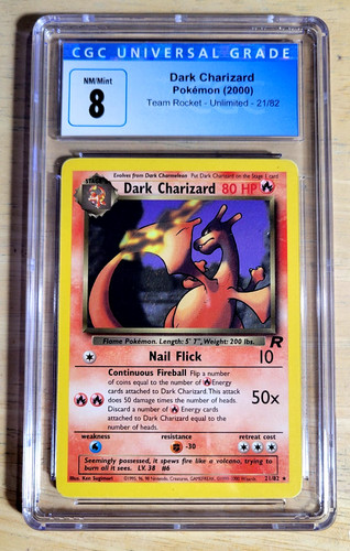 Dark Charizard (Unlimited) graded CGC 8 for sale on eBay