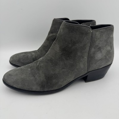 Sam Edelman Shoes Women s 6.5M Gray Petty Ankle Boots Suede Side Zipper