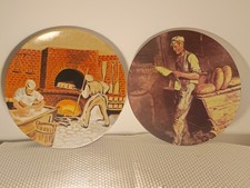 Porzellan-Wandteller der Marke R&ouml;sler,Vintage, 1986,B&auml;ckerhandwerk,Sammlerst&uuml;cke