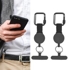 2Pcs Anti Theft Phone Strap Retractable Phone Lanyard 7.48"-33.86" Stretchable