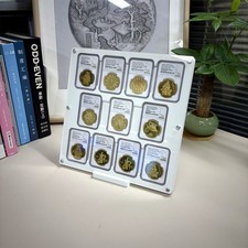11CT Acrylic Display Stand Case Holder for NGC Graded Coin Slab Storage Box