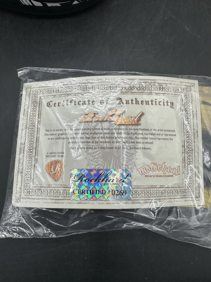 Capacete de motocicleta Rockhard Motorhead rosto inteiro preto tamanho grande - Imagem 3 de 4