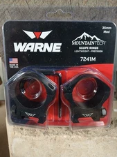 Warne Mountain Tech 35MM Scope Rings, Medium Height, Matte Finish 7241M