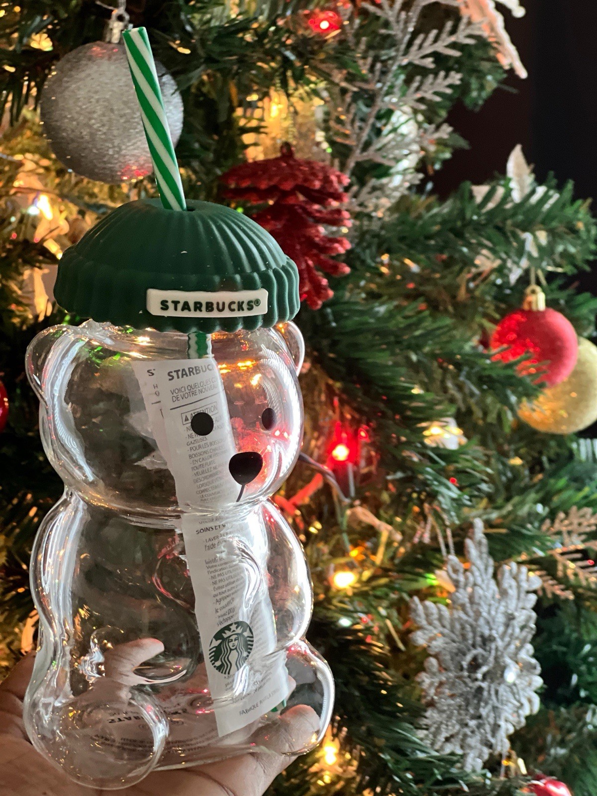 2025 Glass Starbucks Bearista Bear Cold Cup Holiday Limited Edition
