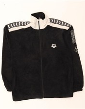 ARENA Mens Graphic Tracksuit Top Jacket Large Black MH09