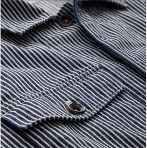 Todd Snyder Railroad Hickory Stripe Carpenter Jacket Sz M-Chore Coat $398-EUC image 4