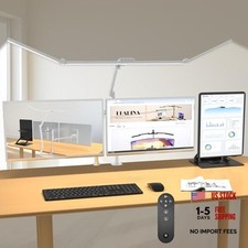 36W Ultra Bright Architect Desk Lamp with Clamp, Tall Overhead Rotatable White