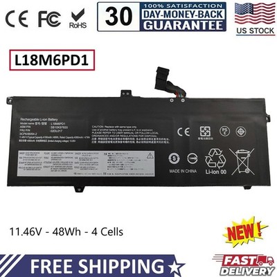 L18M6PD1 L18C6PD1 48WH BATTERY FOR LENOVO THINKPAD X13 X390 X395 SERIES 02DL017