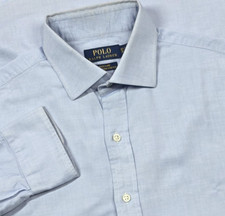 Polo Ralph Lauren Oxford Stretch Button Up Shirt 15.5-39 Long Sleeve Blue
