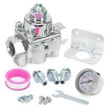 Adjustable Fuel Pressure Regulator with Gauge, Compatible with Holley 12-804