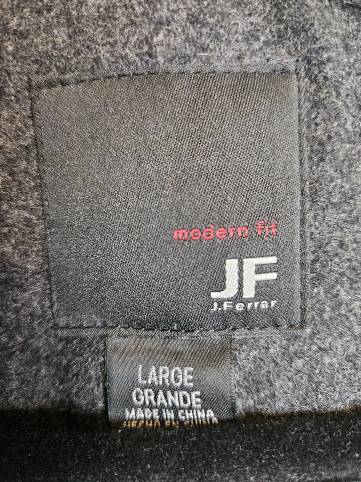 JF J.Ferrar Men Gray Modern Fit Double Breasted Pea Coat Jacket Size L NWOT/Min - product detail image 14