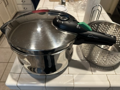 #ad #ad Fagor Rapid Express Pressure Cooker 8 L Stainless Steel basket Clean $99.97