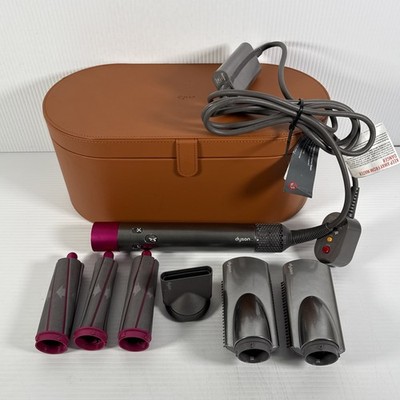 Dyson Airwrap HS01 Hair Styler Nickel Fuchsia w/ Case Tested used 100v