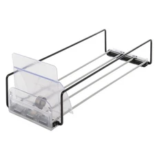 Trion Open Sided Black Metal Expandable Wire Tray - 17"L x 5"-10"W x 5 1/2"H