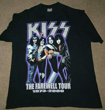 Vtg KISS The Farewell Tour 1973-2000 Concert Shirt XL Single Stitch 2 Sided
