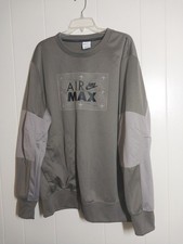 Nike Air Max Men s XL Gray Crewneck Pullover Sweatshirt Graphic Logo