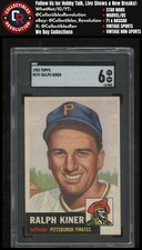 1953 Topps #191 Ralph Kiner Pittsburgh Pirates SGC 6