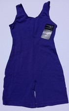 Danskin Platinum Purple Tank Unitard Leotard Bodysuit LG 12/14