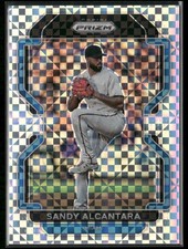 2022 Panini Prizm #74 Sandy Alcantara Power Plaid Prizm #/75