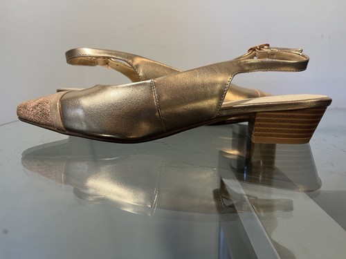 bare traps Sz7 ladies LIMA sling back golden pink shoes. NWOT only tried indoors - Picture 11 of 15
