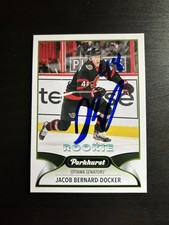 Jacob Bernard-Docker Signed UD 2021-22 Parkhurst Rookie Card Senators #318 Auto. rookie card picture