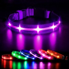 MASBRILL LED Dog Collar - Rechargeable, Lighted, Adjustable for Large Dogs - ...