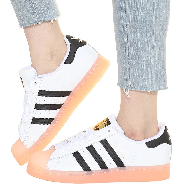 adidas Superstar Black Clear Coral GOLD FW3553 Women&#039;s 8 | eBay