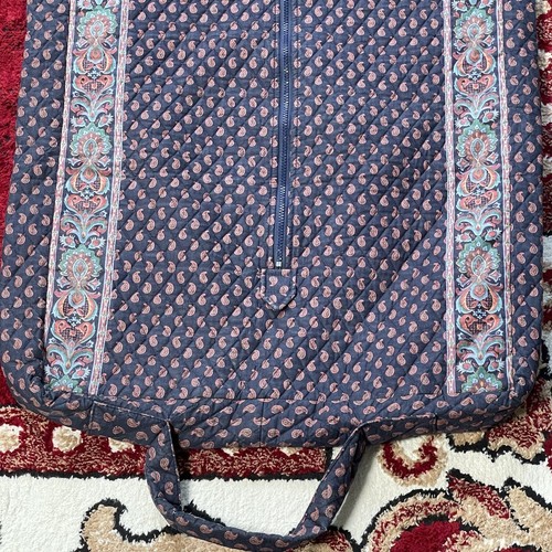 Vintage Vera Bradley Hanging Garment Travel Bag Paisley Navy 90s Made in USA - Picture 11 of 15