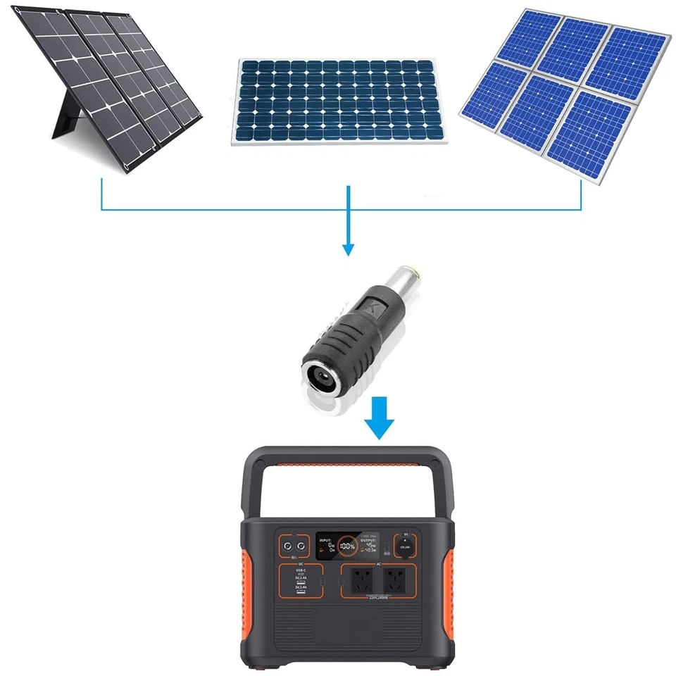 DC 7.9mm x 5.5mm Male to DC 8.0mm x 2.0mm 8020 Female Power Adapter Solar Panel - Image 4 of 4