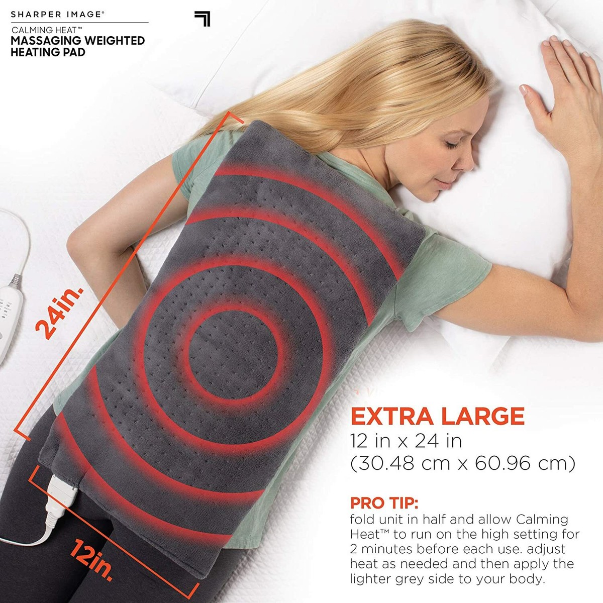 Calming Comfort Calming Heat by Shaper Image 4lb Heating Pad w/ 27  Combinations 740275053973 | eBay