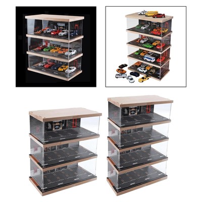 1:64 Maßstab Spielzeug Auto Parkplatz Schreibtisch Dekoration variabel schützend Auto Garage