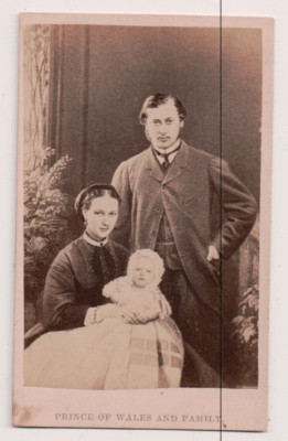 Vintage CDV King Edward VII Queen Alexandra Prince Eddy of Great Britain