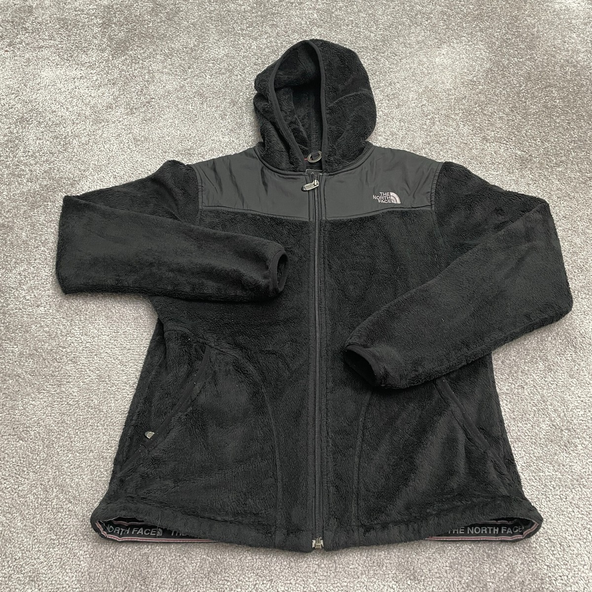 The North Face Oso Osito Hoodie Fleece Jacket Women Large Black