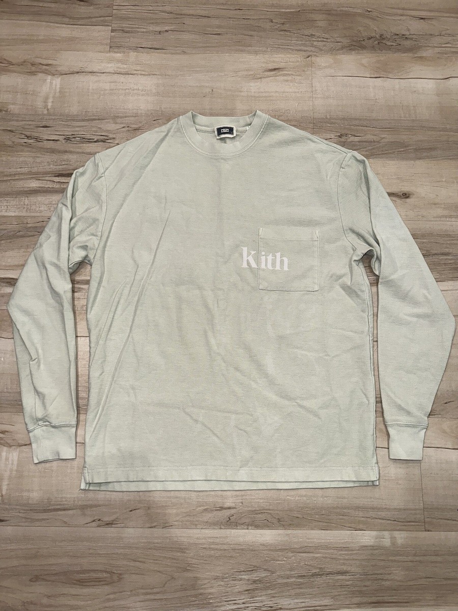 Kith Quinn L/S Pocket T Shirt Mint Green Sz XS | eBay