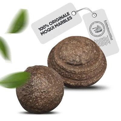 PURAJA Paar Original Moqui Marbles mit Echtheitszertifikat | Lebende Steine