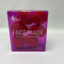 6 Pack FaceMade Multi Color Makeup Sponges Non-Latex Material Red Water Drop