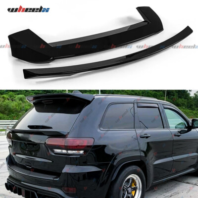 SRT Rear Roof Spoiler+Tail gate Mid Wing For Jeep Grand Cherokee 13-2021 Black