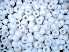 Pony Beads 9x6mm White 100pc Kids Hair Toy Jewellery Party Fun