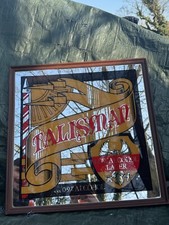 VINTAGE TALISMAN ALKOHOLARM GR&Ouml;SSERER MANN H&Ouml;HLE WERBESPIEGEL / SCHILD PUB BAR