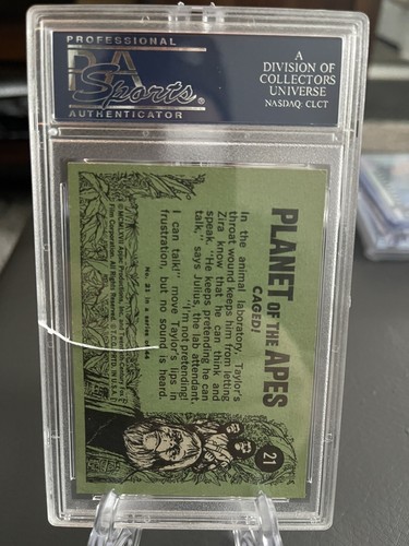 1969 Topps Planet of the Apes #21 Caged! PSA 6 - Picture 2 of 2