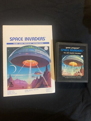 Space Invaders Atari 2600 Cart + Manual 1978