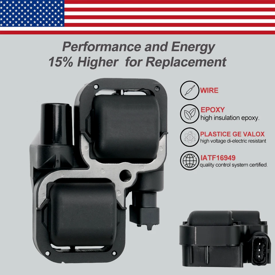 Rendimiento de bobina de encendido OEM de 8 piezas para Mercedes-Benz C CL CLK ML UF359 1997-2011 Foto 3 de 4